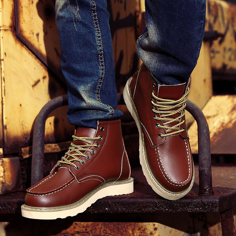 Thumbnail: Men Chelsea Dress Boots Genuine Leather Formal Business Office Shoes
