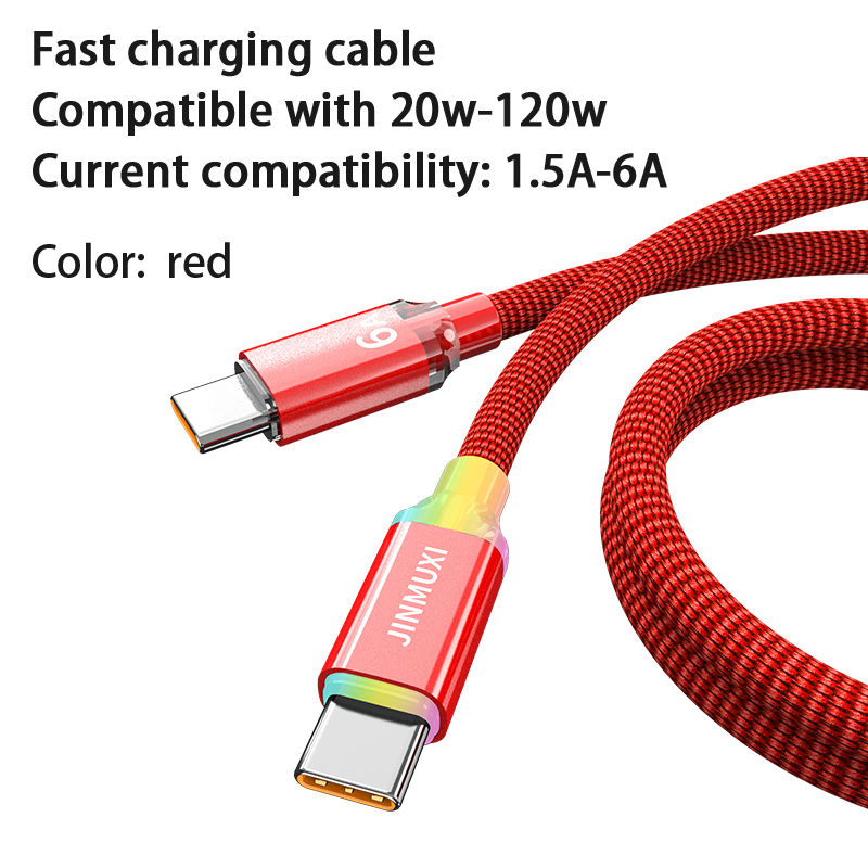 Thumbnail: USB Type-C Fast Charging Cable – 20W–120W High-Speed Braided Cord (6A)