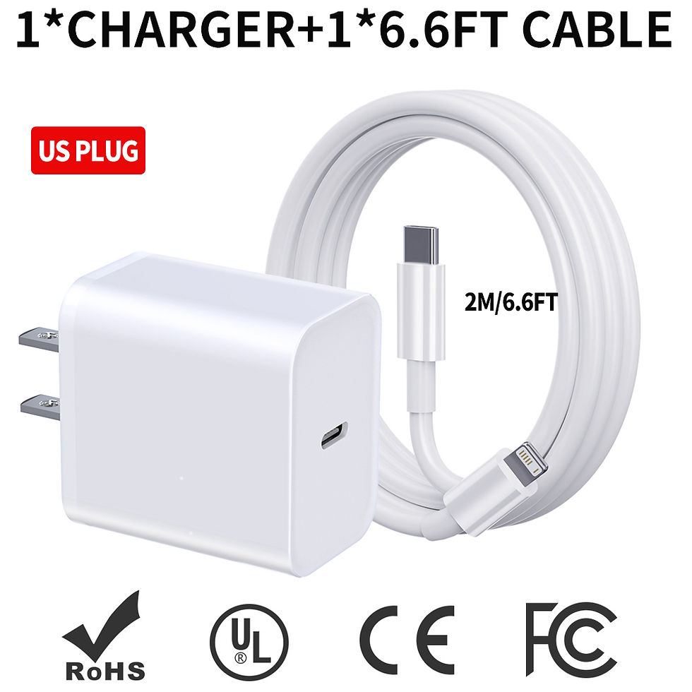 Thumbnail: 20W Fast Charger – USB-C Power Adapter with Lightning Cable for iPhone