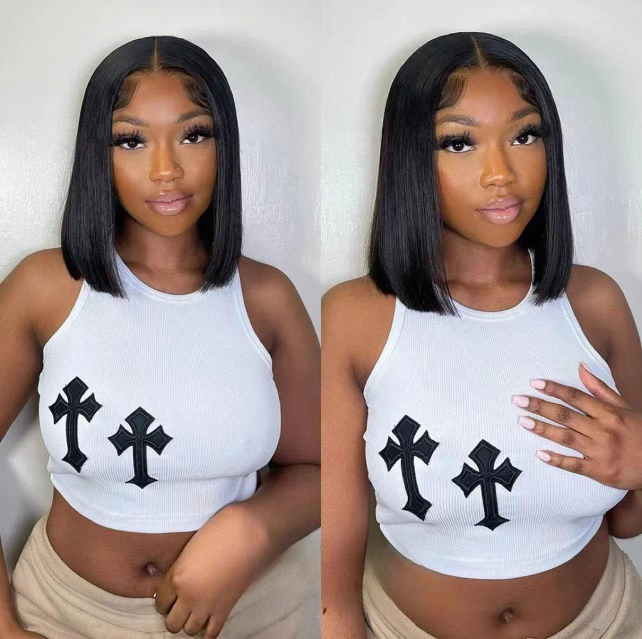 Straight Bob Wig Human Hair 4x4 Lace Closure – Short 4-16 Inch