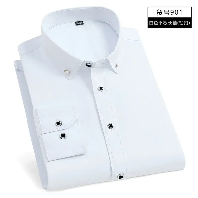 Thumbnail: Men’s Short Sleeve Non‑Iron Solid Business Dress Shirt