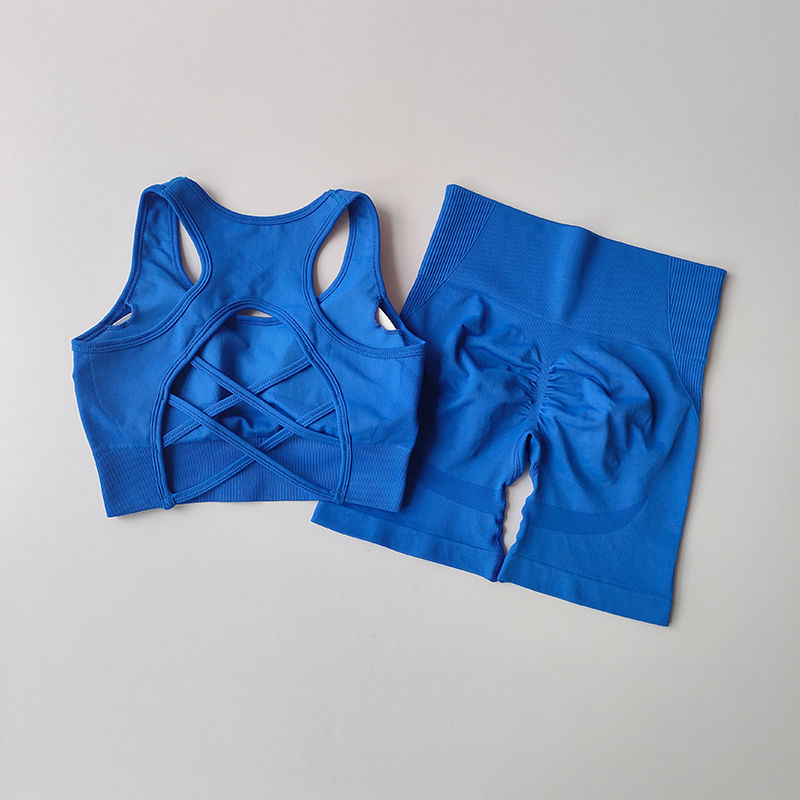 Thumbnail: High Waist Fitness Set for Women with Hip Lift Leggings and Back Bra