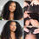 Thumbnail: Afro Kinky Curly V Part Human Hair Wig for Women 200 Density Machine Made