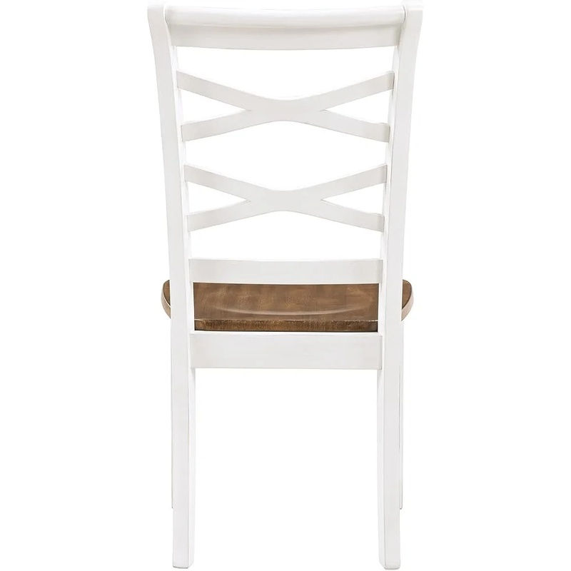 Thumbnail: 7-Piece Wooden Dining Table Set with 6 Cross Back Chairs