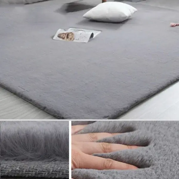 Thumbnail: Comfortable Soft Plush Rug Modern Simple Bedroom/Living Room Balcony Cushion