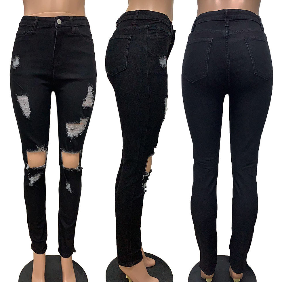 Thumbnail: High-Waist Skinny Denim Jeans for Women Casual Fit Premium Quality Stretch Pants