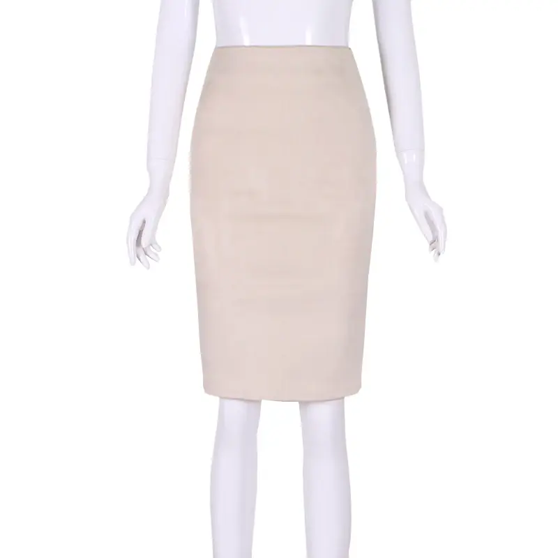 Thumbnail: Suede Bodycon Midi Pencil Skirt High Waist Workwear Autumn Winter Fashion