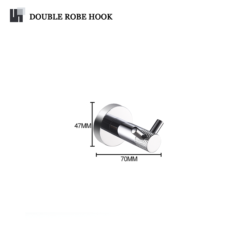 Thumbnail: Chrome Bath Hardware Set – 304 Stainless Steel Towel Rack & Toilet Paper Holder