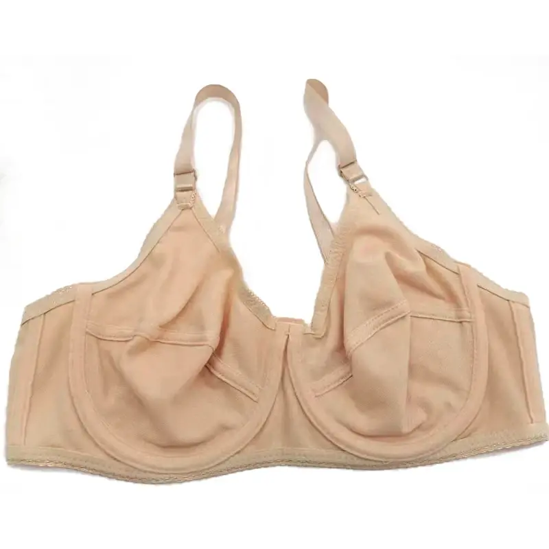 Thumbnail: Deep V Push Up Cotton Bralette Full Coverage Minimizer Adjustable Strap Bra