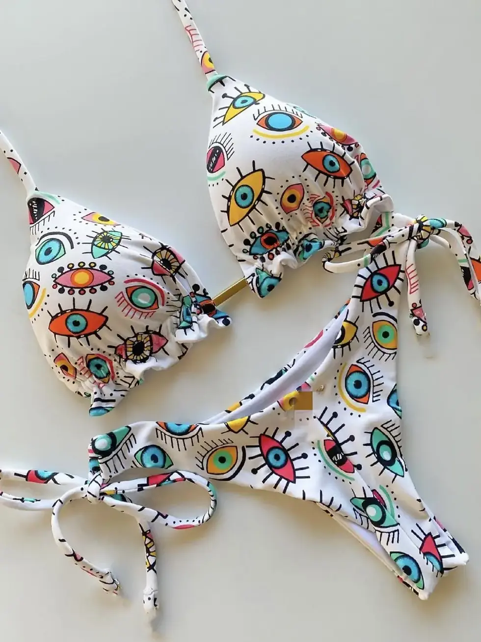 Thumbnail: Women's Printed Bandage Bikini Set Brazilian Two Piece Swimwear