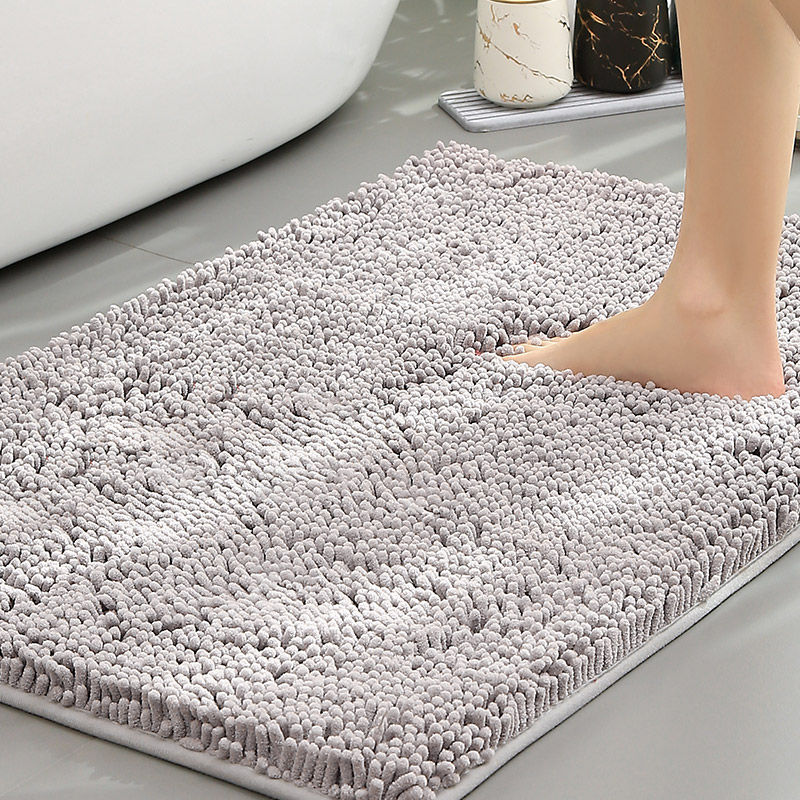 Thumbnail: Chenille Bathroom Mat – Soft, Absorbent, Non-Slip Rug for Bathtub & Living Room