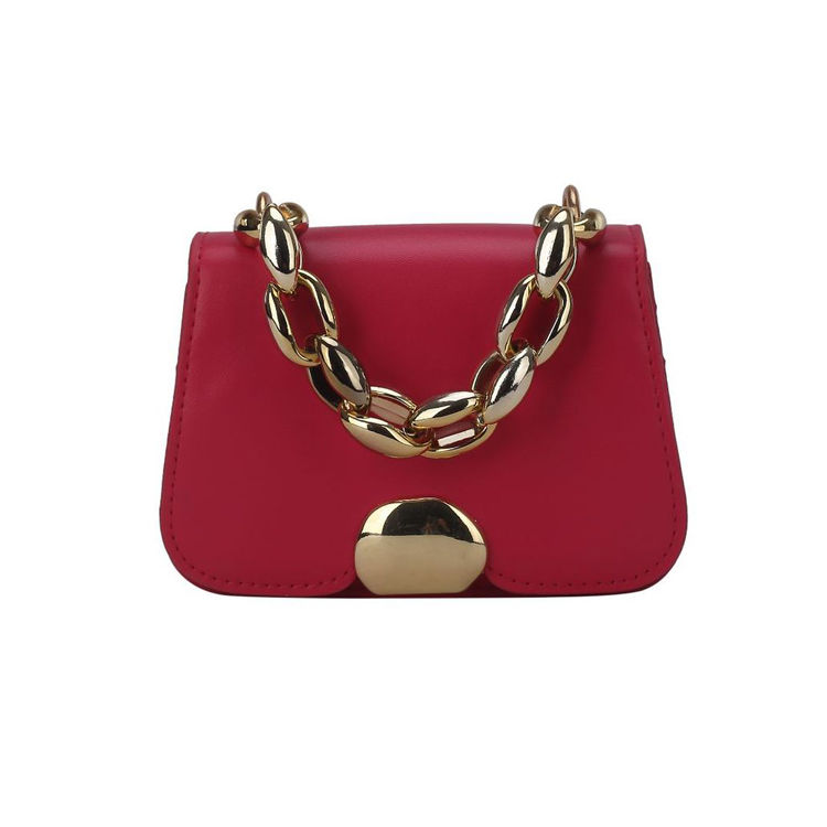 Thumbnail: Vegan PU Leather Designer Shoulder Tote Purse Women Handbags with Chain