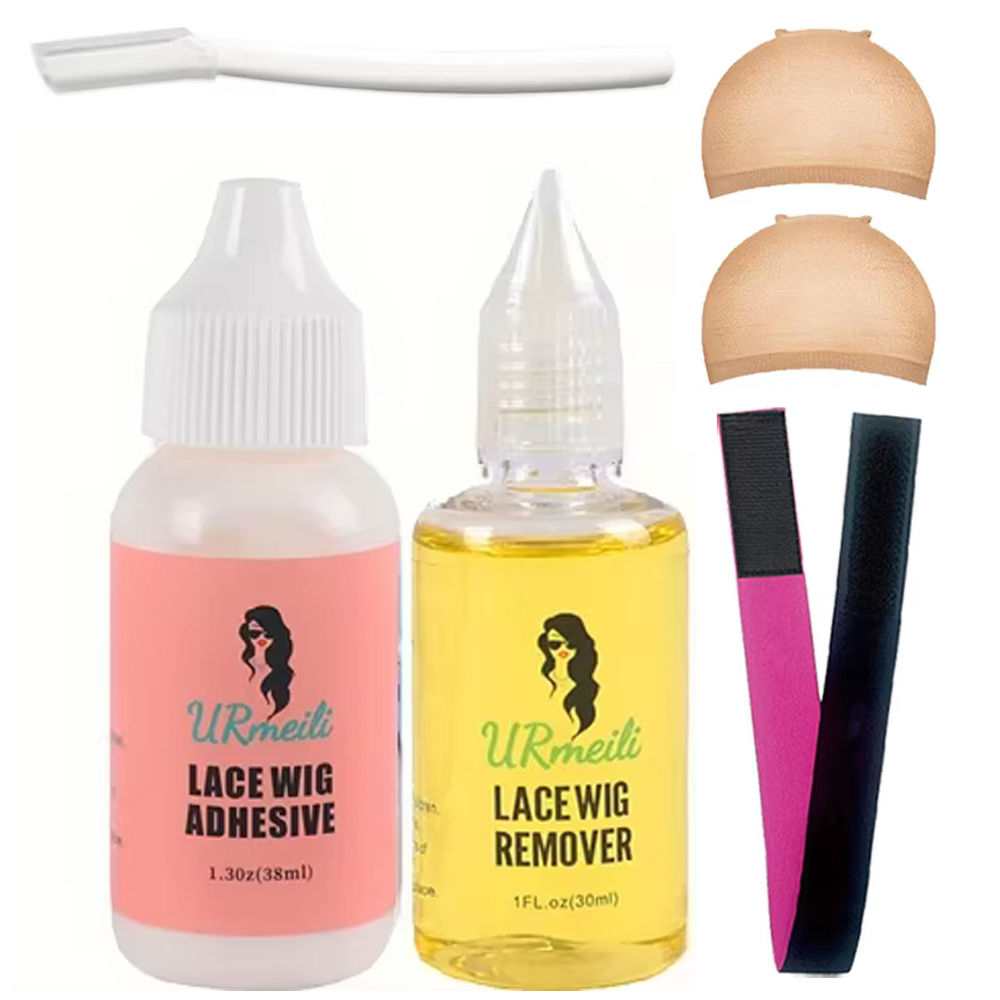 Complete Lace Wig Install Kit with 6PC Wig Glue Adhesive Remover and Adjustable