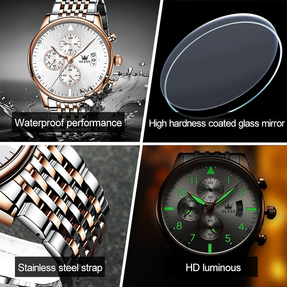 Thumbnail: Men’s Quartz Business Watch – Water Resistant, Fashion Design, Leather Strap