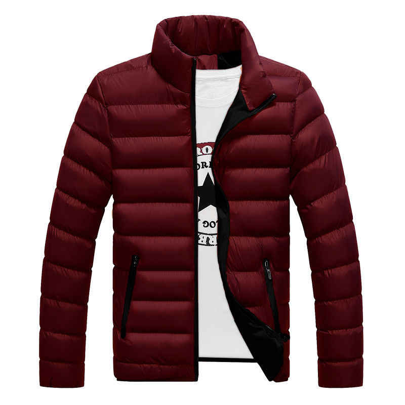 Thumbnail: Men’s Winter Slim Padded Parka Jacket Ski Snow Coat Warm Outerwear