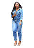 Thumbnail: PZF Women's Casual Blue Jean Jumpsuit – Full Length, Spring Style