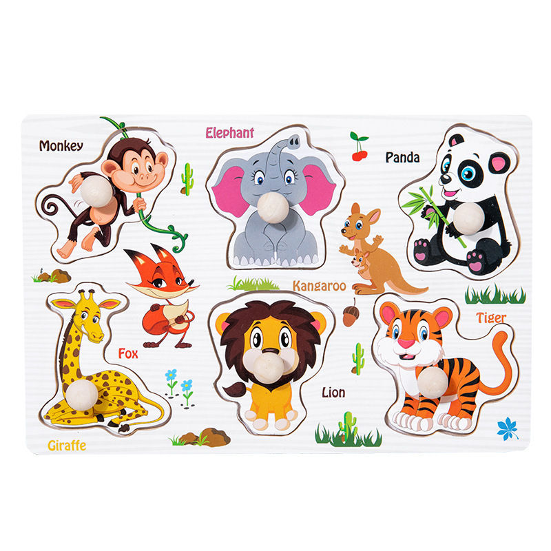 Thumbnail: Montessori Wooden Shape Matching Educational Block Set