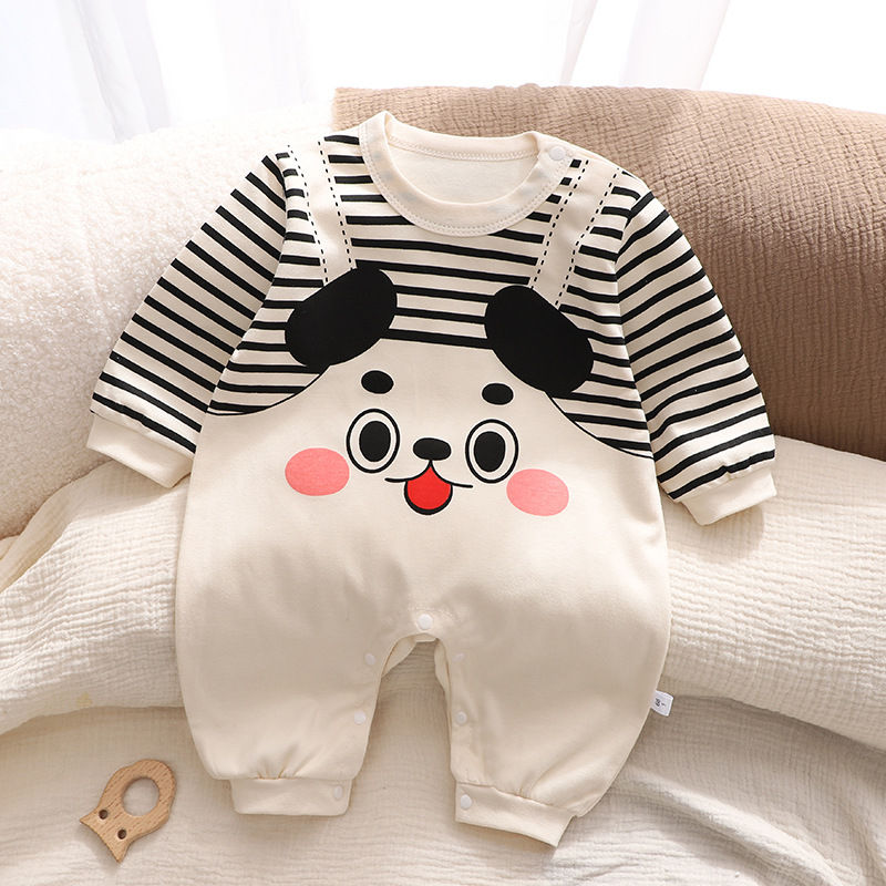 Thumbnail: New Baby Jumpsuit Long-Sleeved Pure Cotton Unisex Outfit