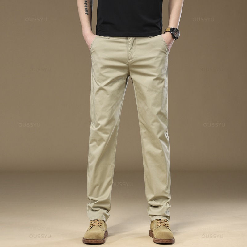 Thumbnail: Men's Wide-Leg Cotton Work Pants
