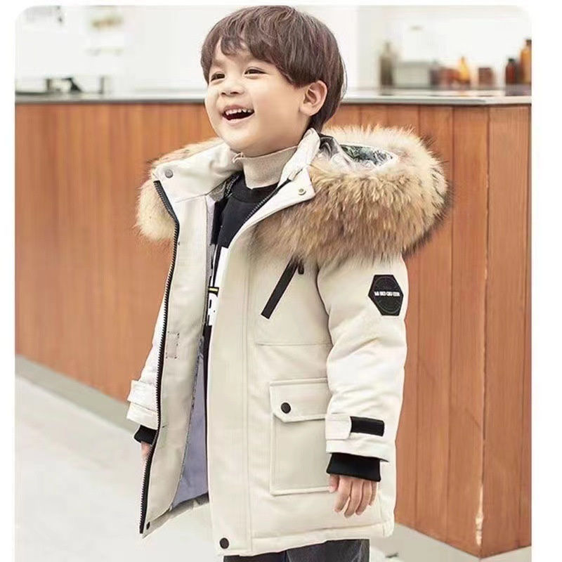 Thumbnail: Kids Winter Padded Jacket – Thick Cotton Parka with Hood