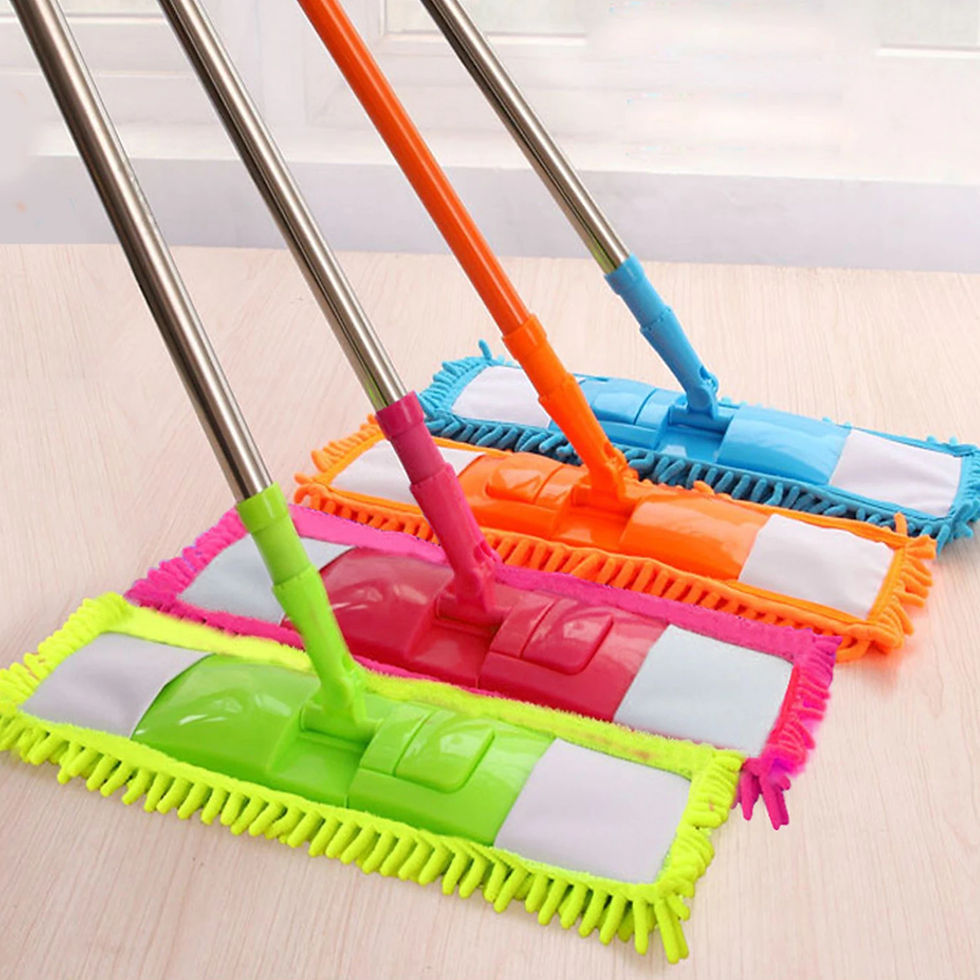 Thumbnail: Chenille Mop Head Replacement for Household Flat Mop – Hands-Free Floor Cleaning