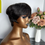 Thumbnail: Short Pixie Cut Straight Wig Human Hair for Black Women Machine Made
