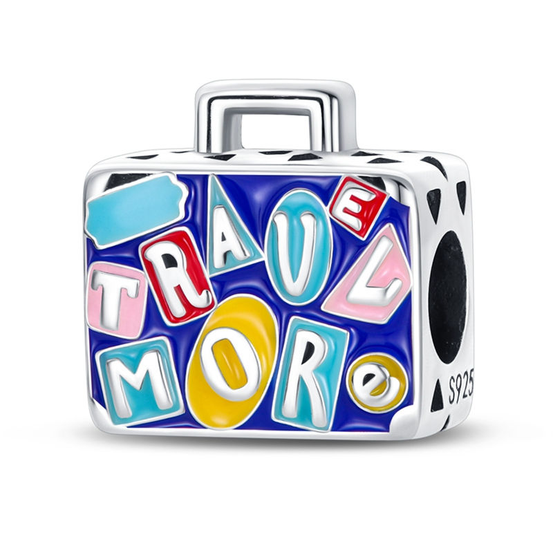 Thumbnail: High Heels Suitcase Travel Charms Beads Fit Original Bracelet