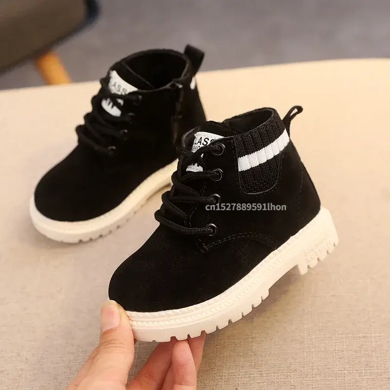 Thumbnail: Kids Winter Boots – Plush Lined Lace-Up Fashion Boots with Anti-Slip Sole