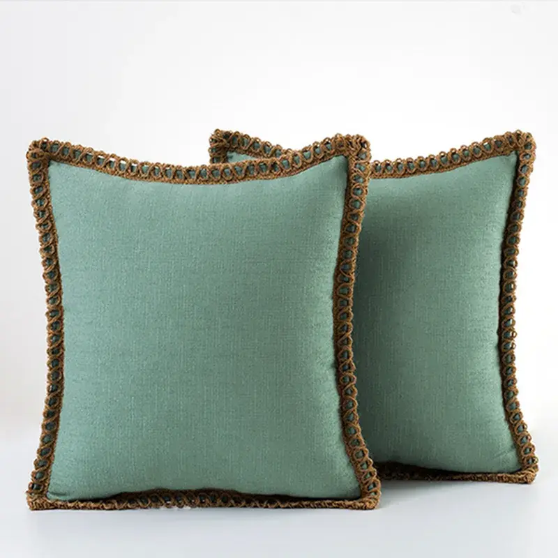 Thumbnail: Inyahome Set of 2 Linen Decorative Square Throw Pillow