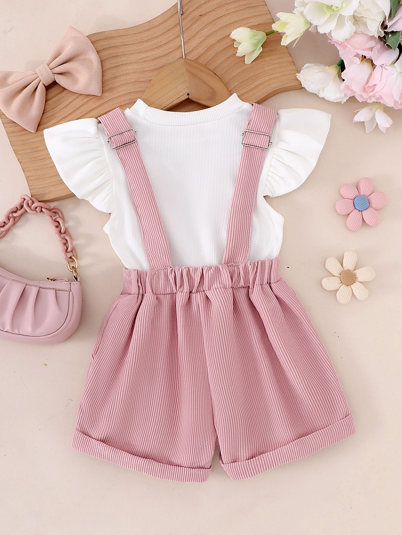 2PCS  Summer New Cross-Border Girl 2-7 Years Old Cute and Comfortable