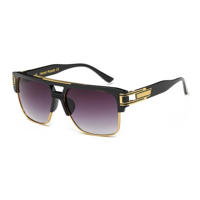 Thumbnail: Classic Luxury Square Sunglasses UV400 Mirror Gradient for Men