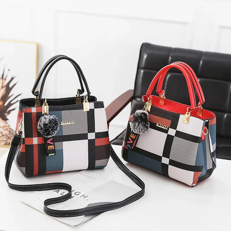 Thumbnail: Luxury Vintage Shoulder Bags for Women Multi-Pocket Leather Bag