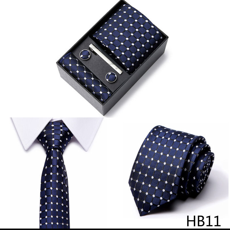 Thumbnail: Men’s 7.5cm Handmade Silk Necktie Gift Set Wedding Box