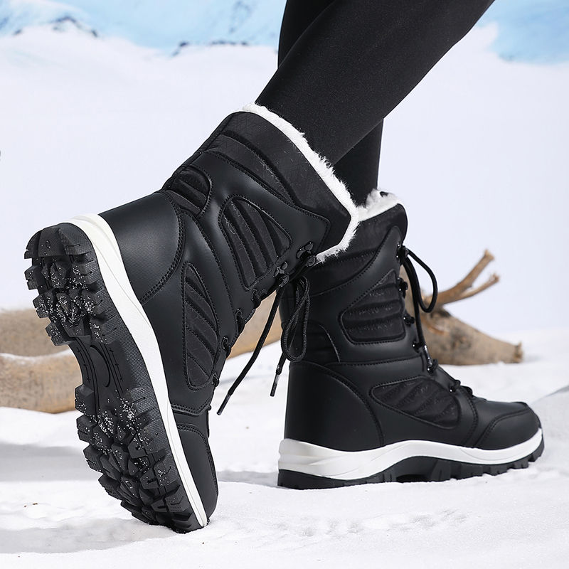 Thumbnail: Women Winter Waterproof High Top Warm Snow Boots