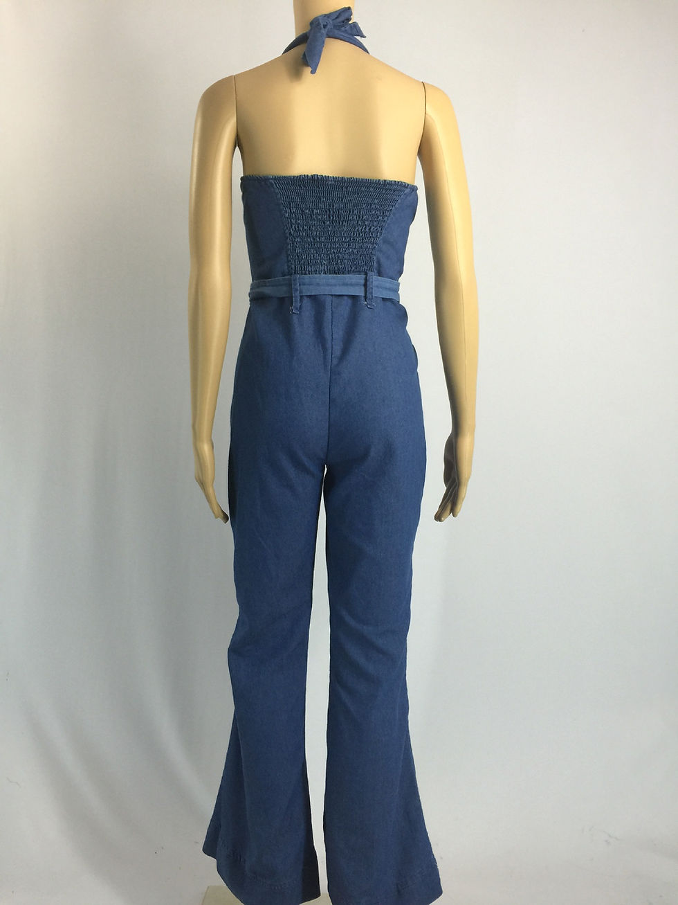 Thumbnail: Butterfly Sleeve Denim Sleeveless Casual Jumpsuit Jeans Women