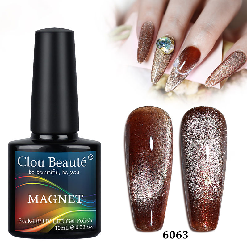 Thumbnail: Red Green Crystal Cat Eye Magnetic Gel Nail Polish 9D Galaxy Finish