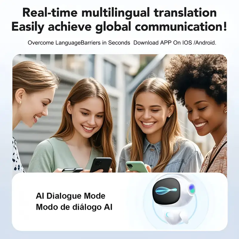 Thumbnail: AI Translation Earphones with LED Battery Display