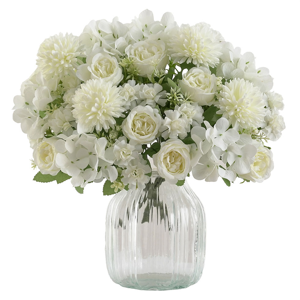 Thumbnail: 1/4PCS Silk Peony & Chrysanthemum Artificial Bouquet for Wedding & Home Décor (7