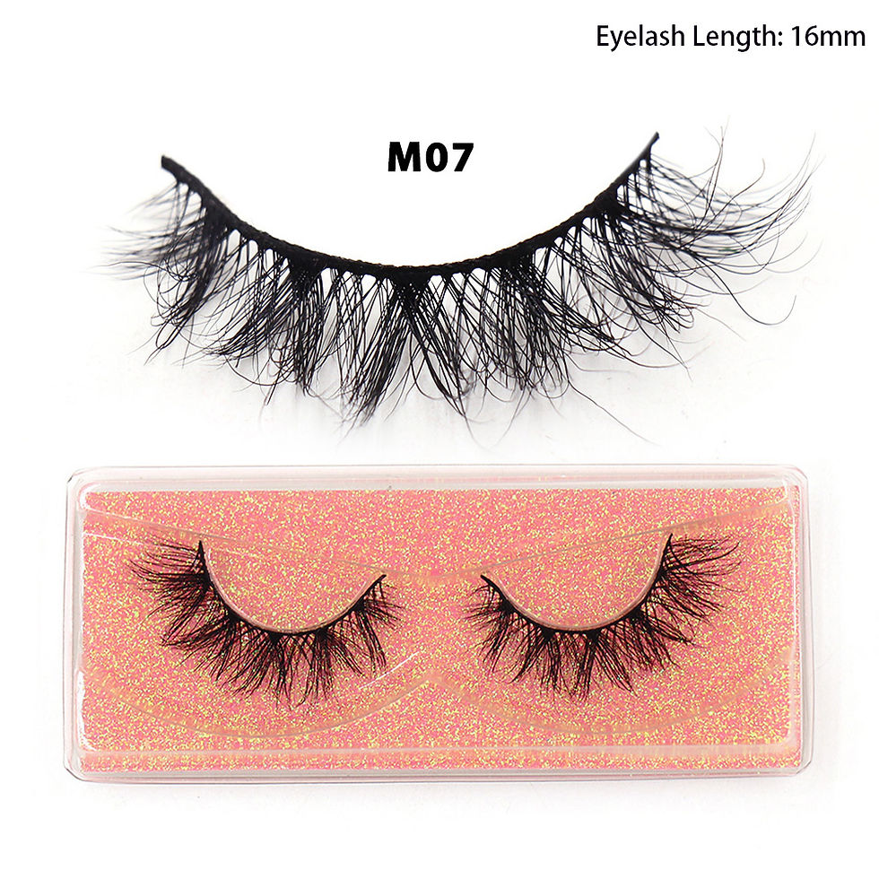 Thumbnail: Short Natural Mink Fluffy Wispy Eyelashes 12mm-15mm