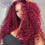 Thumbnail: Wet and Wavy 99J Burgundy 13x6 HD Lace Frontal Wig – Brazilian Curly Hair