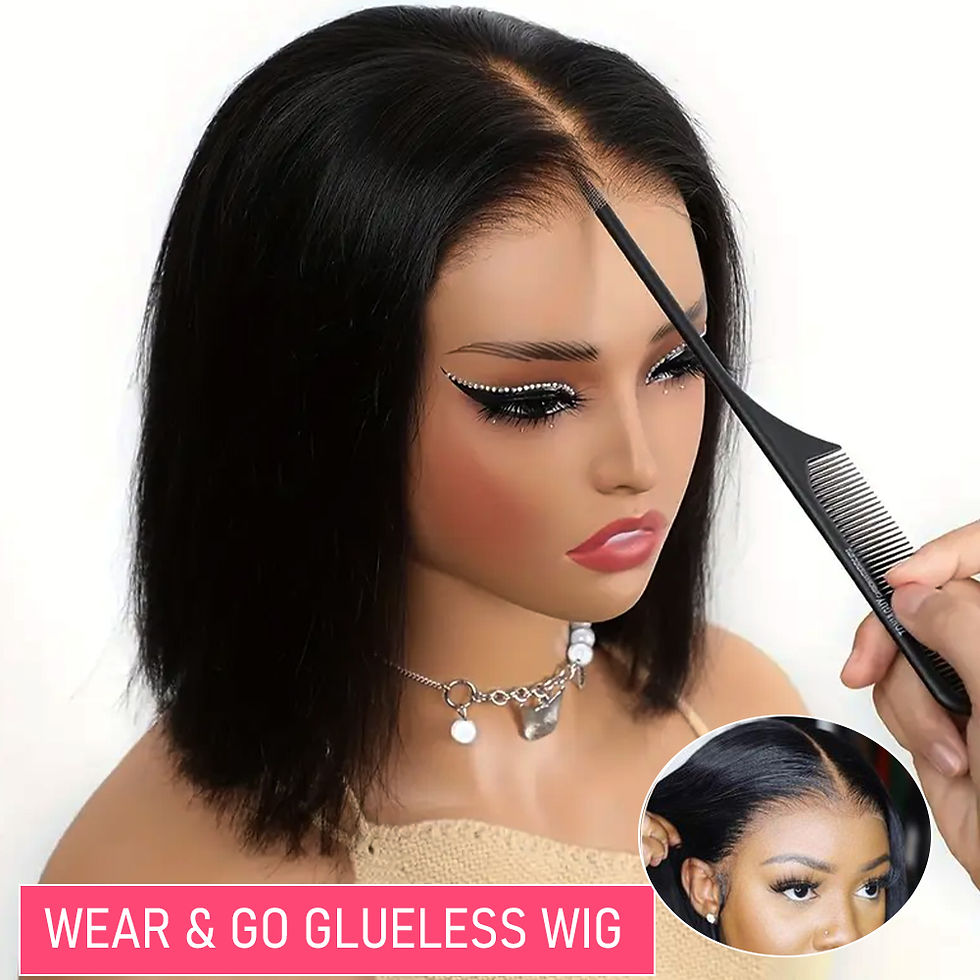 Thumbnail: Straight Bob Wig Glueless Lace Brazilian Human Hair In 8"-16" French Lace