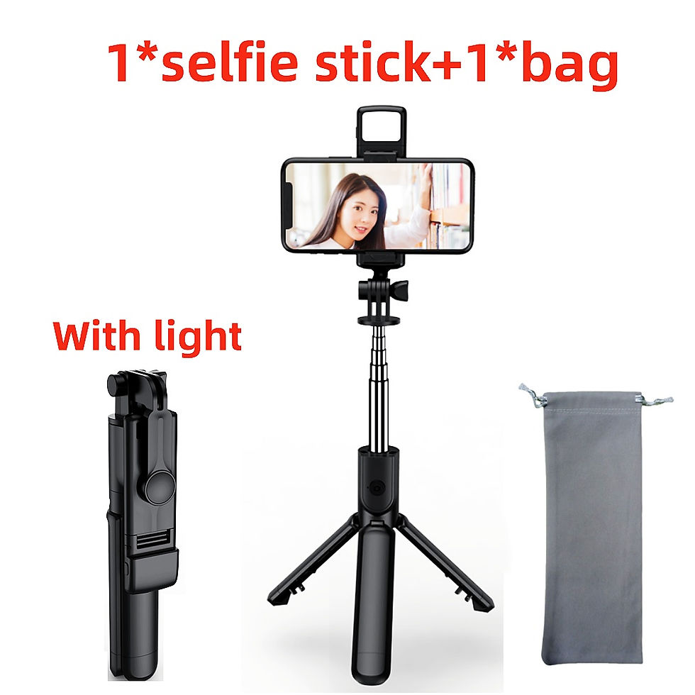Thumbnail: Bluetooth Selfie Stick Mini Tripod Desktop Stand with Wireless Remote
