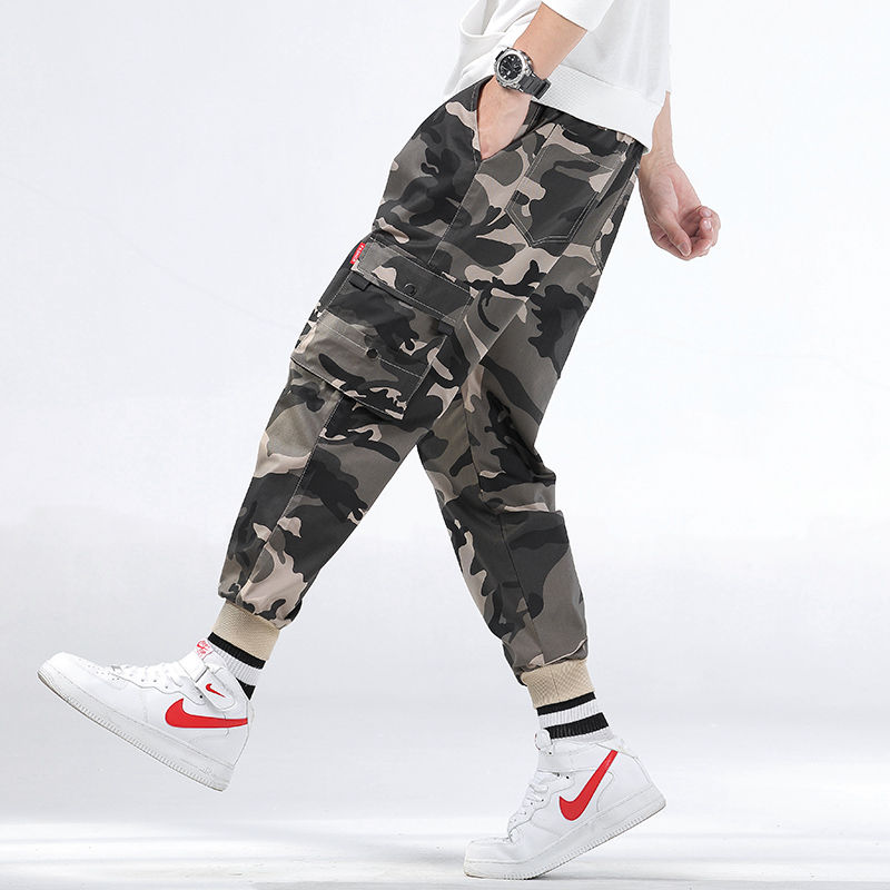 Thumbnail: Men’s Camouflage Jogger Cargo Pants Elastic Waist Multi‑Pocket Streetwear