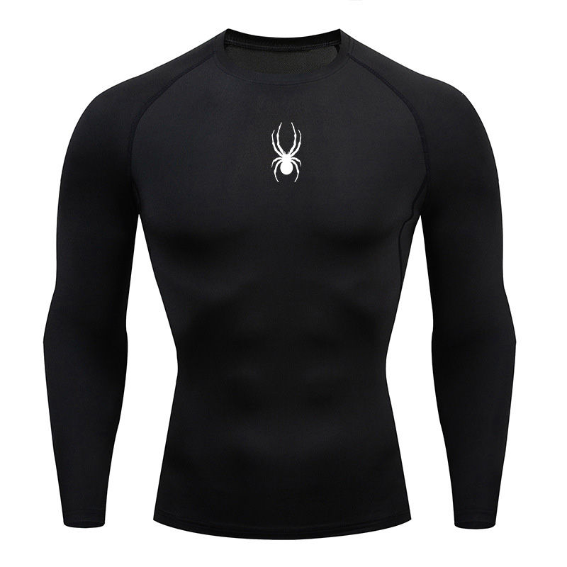 Thumbnail: Men’s Spider Fitness Compression Shirt – Dry Fit, Long Sleeve, Gym & Sportswear