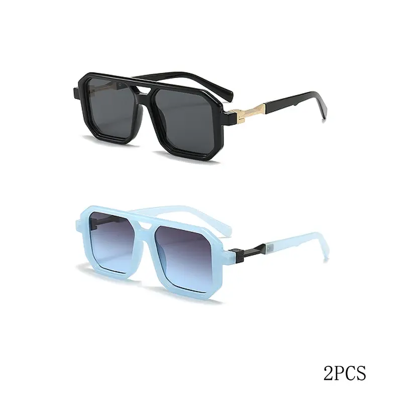 Thumbnail: Retro Square Double‑Beam Fashion Sunglasses