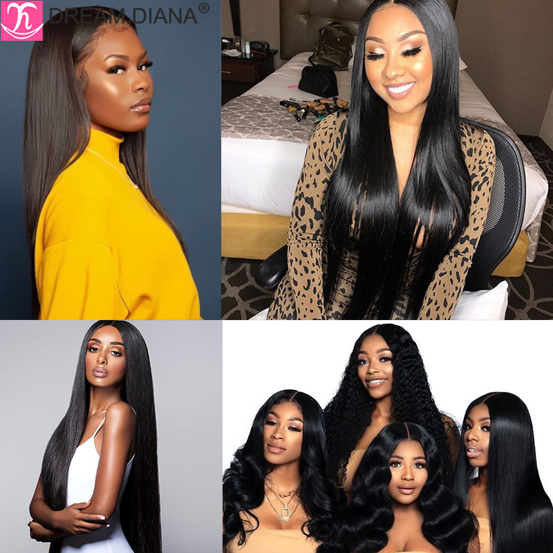 Thumbnail: DreamDiana Ombre 1B/30 Peruvian Straight Human Hair Bundles