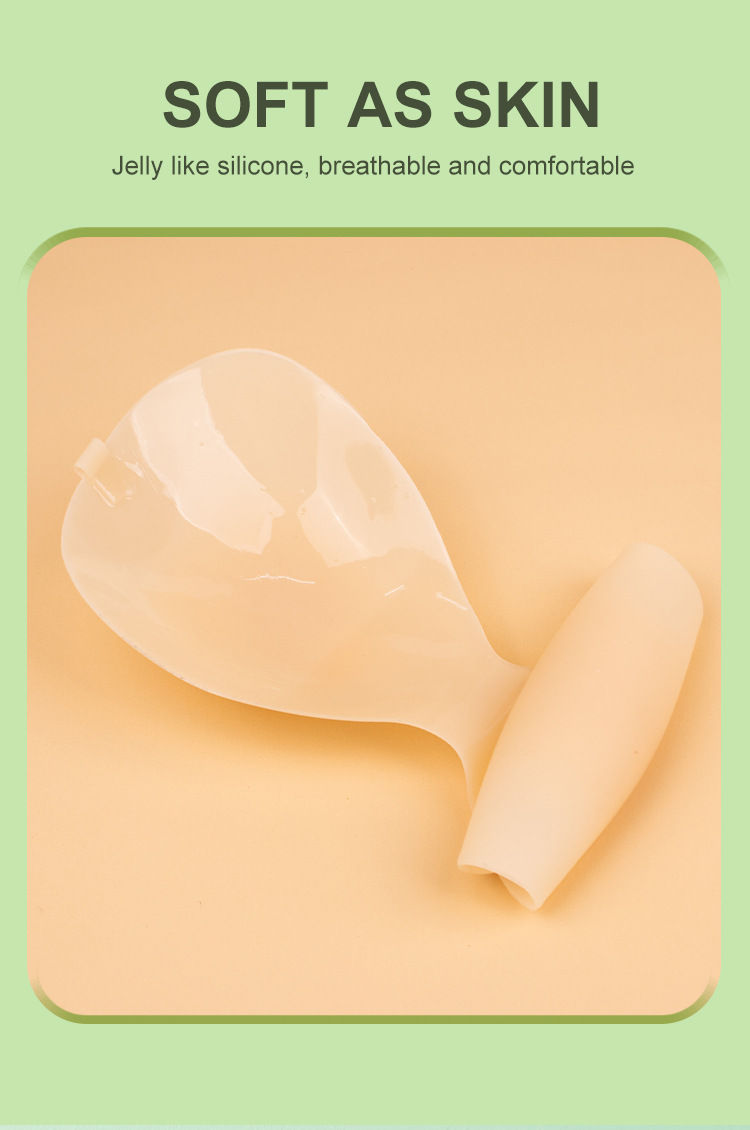 Thumbnail: Silicone Push Up Bra with Invisible Adhesive Nipple Covers and Chest Pads