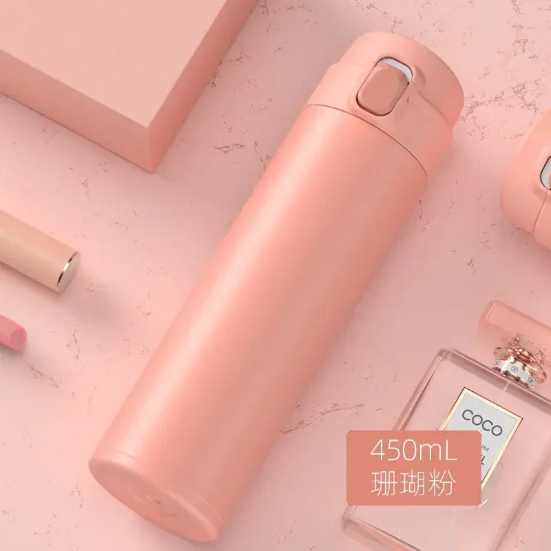 Thumbnail: 450ML Stainless Steel Thermos Bottle – Vacuum Insulated Cup