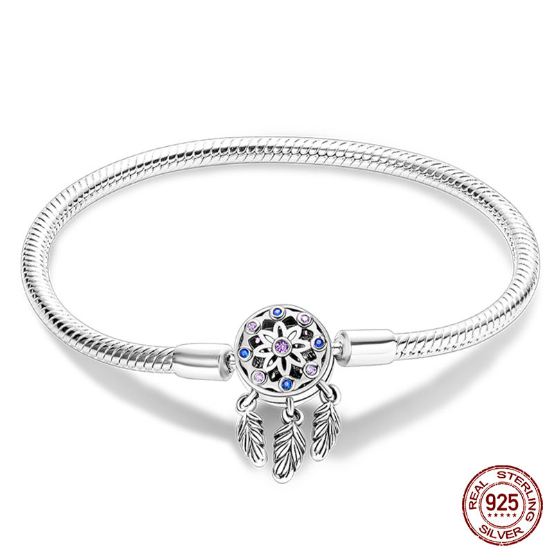 Thumbnail: Silver Star Moon Sun Four‑Leaf Clover Bracelet – Adjustable 17–20cm