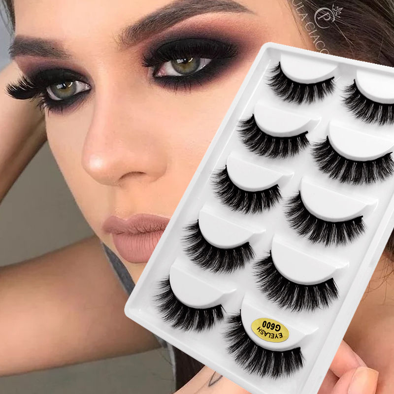 Thumbnail: YSDO 3/5‑Pair 3D Faux Mink Soft Natural Thick Long Full Strip Eyelashes Set